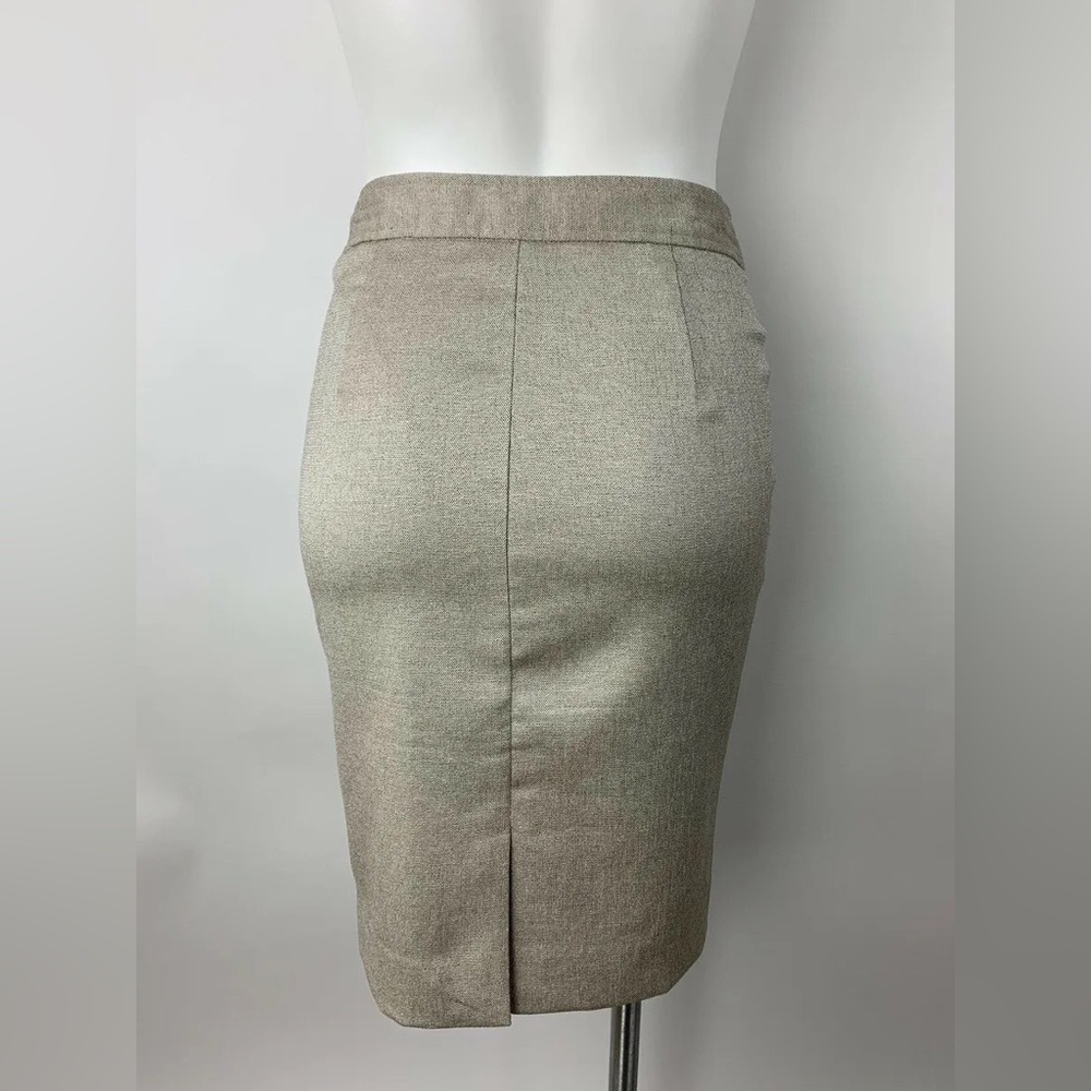 The Limited Oatmeal/beige exposed zipper pencil skirt - Picture 3 of 11